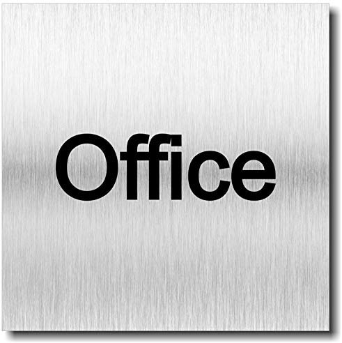 Türschild Office Büro UV Druck 12 x 12cm - 3mm Aluverbund - Made in Germany - Art.Nr. 2055