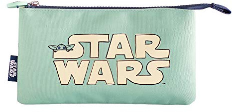 Grupo Erik Mäppchen The Mandalorian Child Baby Yoda Grogu Federmappe 3fach - Stift Etui Schule - Federmäppchen Mädchen Schlampermäppchen Jungen Federtasche 3 fächer Star Wars Fanartikel