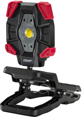 Coast CL40R 3900 Lumen wiederaufladbare Dual Power drehbare LED-Aluminium-Klemmleuchte mit Weitwinkel-Flutlicht