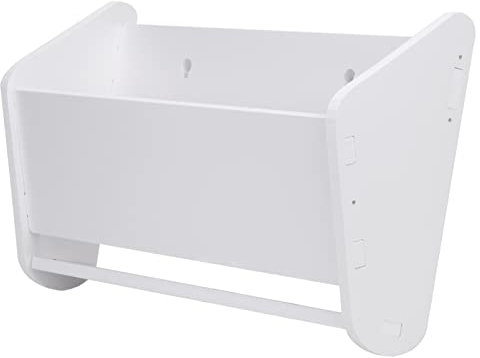 Angoily Schuhregal Wandmontage Dünn Weiß 1 Stück 40cm Regal ohne Stanzen Wasserableitendes Design Mehrzweck Wandregal für Zuhause Hintertür und Schlafsaal