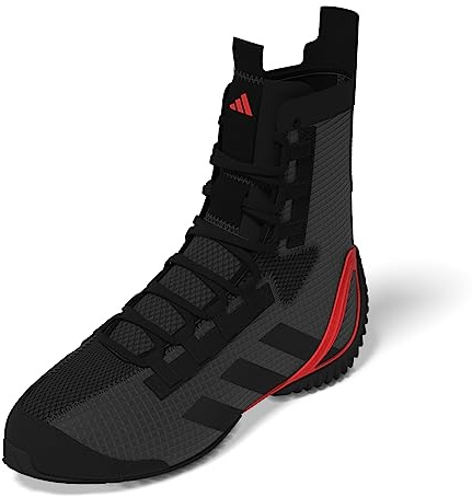 Adidas Unisex Speedex 23 Shoes-Mid (Non-Football), Carbon/Core Black/Solar Red, 44 EU