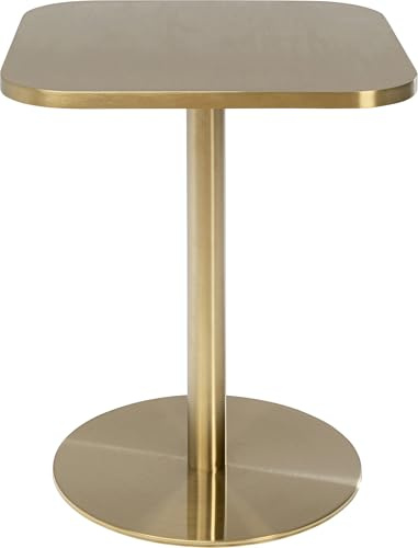 Kare Design Beistelltisch Julie, Gold, Quadratischer Couchtisch, Wohnzimmertisch, Sofatisch, Nachttisch, Metalltisch, Edelstahl, 50x50x50 cm (H/B/T)