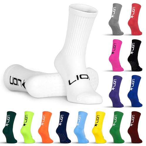 LION SPORTSWEAR Football Grip Socks For Men/Women/Kids - Variety Of Colours To Match Your Team Kit & Sleeve Socks