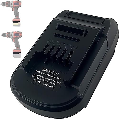 TPDL für Einhell Akku Adapter Konverter, für Dewalt/Milwaukee 18V Li-Ion Akku arbeitet für Einhell 18V Li-Ion Elektrowerkzeug (Keine Batterie)