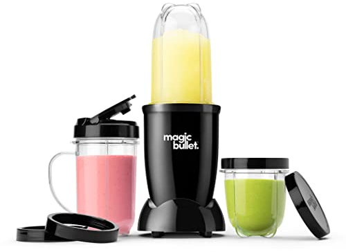 Magic Bullet Batidora, máquina para hacer smoothies, pack de 10, 200 W de potencia, Negro, MBR10B