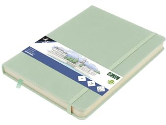 Kangaro Art Carnet de croquis A5 à couverture rigide en polyuréthane 80 feuilles 140 g Papier crème