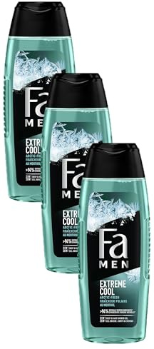Fa Men - Gel Douche Corps Homme - Extreme Cool - Formule de pH neutre pour la peau - Testé sous contrôle dermatologique - Bouteille de 250 ml (Lot de 3)