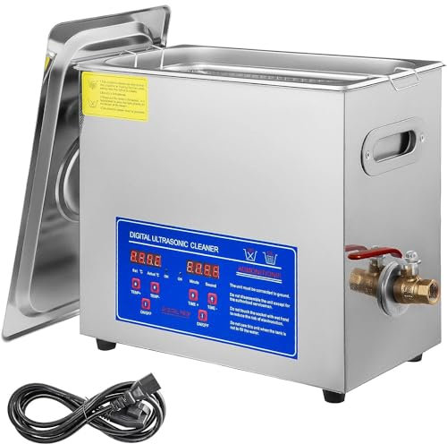 YANDDEA Pulitore ad Ultrasuoni 6L Lavatrice ad Ultrasuoni Professionale in Acciaio Inossidabile Multifunzione con Timer Digitale di Riscaldamento per Occhiali Orologi Gioielli Laboratorio