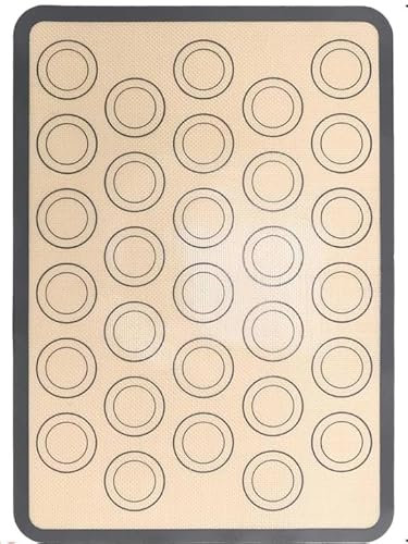 2 Tappetini da Forno in Silicone Macaron Antiaderente,Tappetino da Forno in Silicone per Forno Riutilizzabile,Foglio Carta da Fornos per Macarons Pane,2x29 cm,12 Beccucci,2 Sac à Poche,2 Connettori