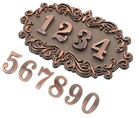 NUOBESTY Retro Hausnummer Schild Vintage Briefkastennummer Straßenschild