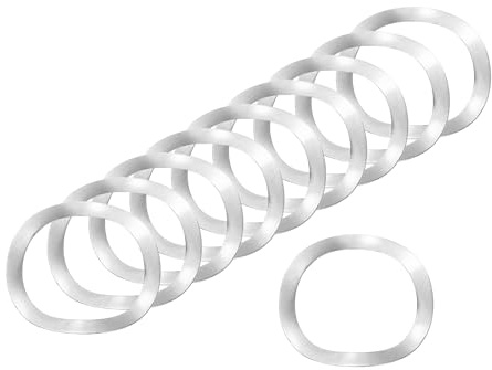 sourcing map Arandela de resorte ondulada, 20 piezas de 1 x 0.75 x 0.000 pulgadas (ODxIDxT) – Arandela curvada de acero inoxidable 304 para tornillo y juntas onduladas para maquinaria (plata)