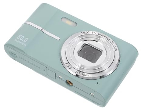 Fotocamera Digitale Compatta Mini Verde in Abs per Viaggio | Festa Scuola Decor, Leggera e Facile da Usare, Modalità di Scatto Versatili per Tutte le Età