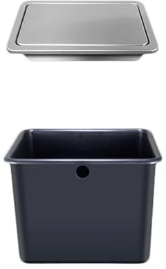 HJLKDYM Cubo De Basura Redondo para Cocina. Cesto De Basura Integrado En La Encimera. Conducto De Basura Empotrado. para Restaurantes, Hogares Y Hoteles.(30x27.8x22.1cm(15L))