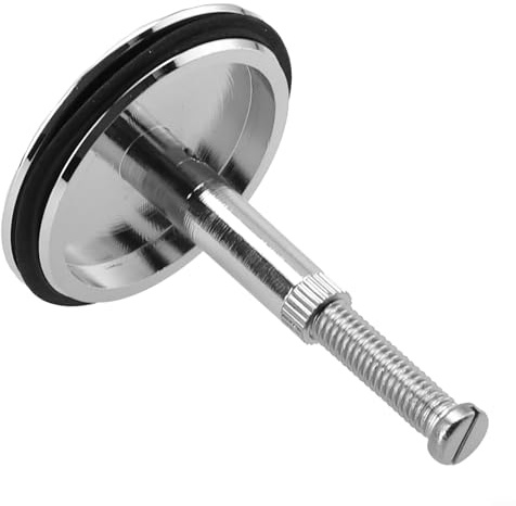 Bouchon de vidange de baignoire en laiton chromé 43 mm - Bouchon de baignoire à ressort - Prévention du blocage de l'évier