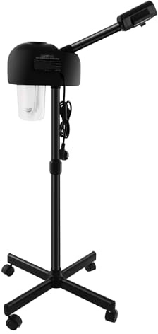 LKHDONG Vaporizador facial de 750 W para sauna facial, vaporizador de ozono con boquilla giratoria de 360°, cuidado facial para salón de spa