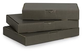 WePack 100 Stück Maxibriefkartons 350x250x50 mm Innenmaß Geschenkbox Schwarz 1-Wellig NEU