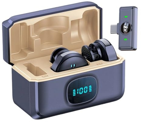 Generico Microfono per Telefono, Microfono Mini Wireless, Microfon o da Colletto con Riduzione Rumore per Registrazione Canto Video Social Media