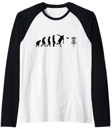 Disc-Golf-Player Disc-Golfing Game Evolution Disc-Golf Maglia con Maniche Raglan