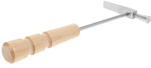 Generic Kalimba Stimmhammer mit Holzgriff und Edelstahl Robuster Daumenklavier Stimmhammer für Konstantes Stimmen Praktisches Klavierstimmwerkzeug für Unterwegs