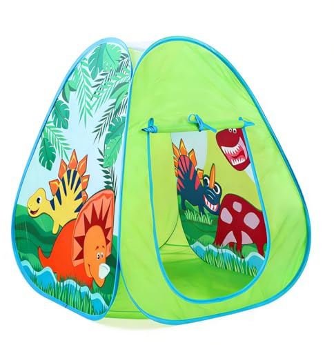 Dinosaur Kids Pop up Play Tent, Playhouse for Kids Indoor Outdoor, Foldable Toddler Tent, Toy House for Girls and Boys Gift