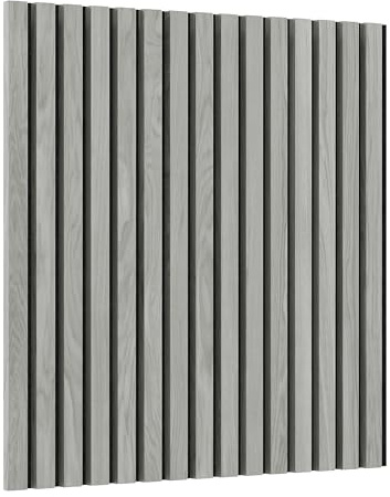 Loby Acoustic Wall Panels - 60x60cm - Soundproofing Wood Panels for Walls - Acoustic Panels - Decorative Wall Panelling Kits - Sound Proofing Panels - Wall Panels for Living Room (Grey Oak, Set of 2)