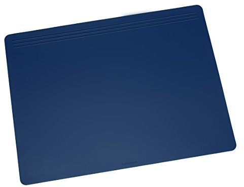 Läufer 32605 Matton Schreibtischunterlage 40x60 cm, blau, rutschfeste Schreibunterlage für besonders hohen Schreibkomfort, elegantes Zubehör für Schreibtisch, samtige Unterseite