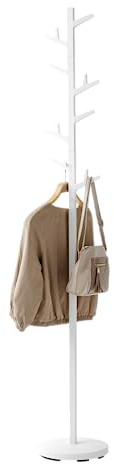 YAMAZAKI 7066 BRANCH Coat Rack, white, Steel/ABS Resin, 28 x 28 x 176 cm