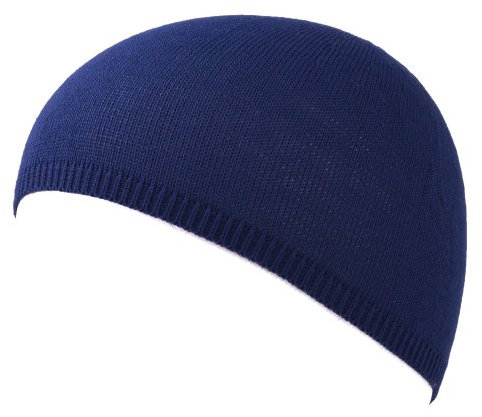 CHARM Mens Kufi Prayer Hat - Islam Cap Tight Beanie Summer Sports Skull Cap Navy