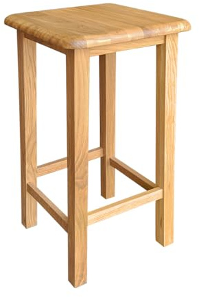 Hallowood Furniture Waverly Oak Solid Wooden Bar Stool in Light Oak Finish