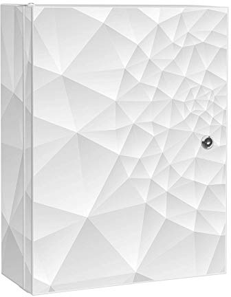banjado Medizinschrank abschliessbar mit Motiv Nautilus 35x46x15cm - großer Arzneischrank für die Hausapotheke - Medikamentenschrank aus Metall zur Medikamenten Aufbewahrung