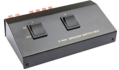 Good Connections Lautsprecher Umschaltbox / Switch zum Anschluss von 2 Paaren - Metallgehäuse - schwarz