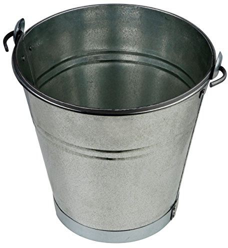 Zinkeimer Blecheimer verzinkt 15 Liter mit Bodenring Wassereimer Metalleimer Eimer Dekoeimer (15 Liter mit Bodenring)