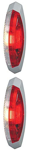 HELLA 2XS 008 479-061 Umrissleuchte, Anbau links, 12/24 V, C5W, rot/glasklar und 2XS 008 479-011 Umrissleuchte, Anbau rechts, 12 V, C5W, rot/glasklar