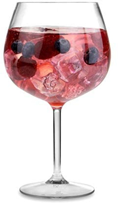 Großes Gin Glas. Uzerbrechlich, Kunststoff, 2 Stück Fassungsvermögen: 860 ml. Ideal für den Einsatz im Innen- oder Außenbereich, aus unzerbrechlichem Kunststoff. Kristallklar und spülmaschinenfest.