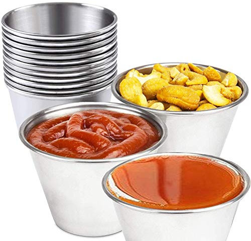 Set de 12 Flaneras individuales acero inoxidable, Recomendado para postre y Flan,Molde Flanera Ø8 cm