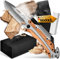 BERGKVIST® K30 Plus 5-in-1 Klappmesser (Zweihandmesser) - Outdoor Taschenmesser mit Glasbrecher, Gurtschneider, Feuerstahl & Taschenlampe - Mitführen in Deutschland erlaubt