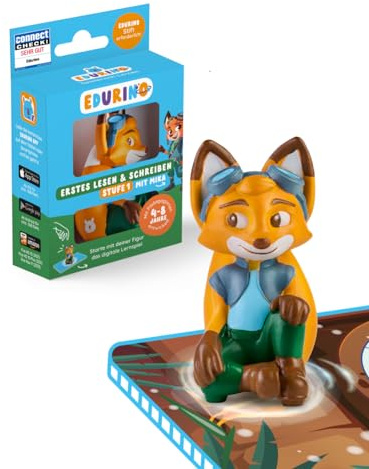 Edurino Figur Mika – Lernspiel App für Kinder ab 4 J. – Erstes Lesen | Spielerisch Digital Lernen, Erstes Lesen & Schreiben Stufe 1 & Reime, 4-6 Jahre, Inkl. App, Pädagogisch, Sicher & Werbefrei