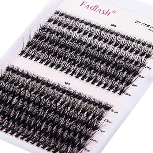 Wimpern Einzeln Cluster für Wimpernverlängerung 30D 40D 0.07 C Curl Mix 8-16mm Individuelle Cluster Künstliche Wimpern Wimpernbüschel für Anfänger