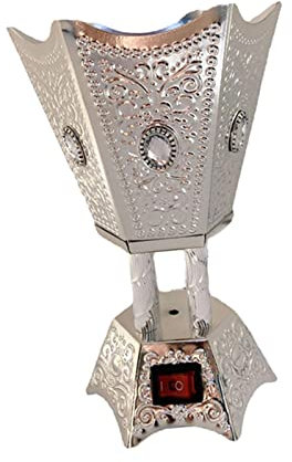 Weihrauchbrenner Elektrischer Brenner für Desktop Meditation, Silber