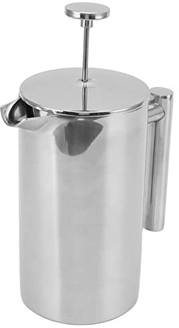 Presse à café Française Multi-usage Cafetière à Piston Double Paroi en Acier Inoxydable 304 Grande capacité avec Filtre à café (1000ml)