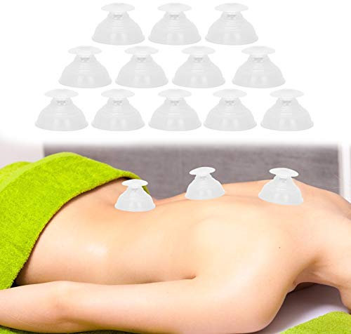 FOOJO Schröpfgläser-Set, 12-teiliges Silikon-Körpertherapie-Schröpfen Vakuummassage Haushalt Schröpfbecher Starke Saugkraft Detox Schröpfen Set Cellulite und Hautprobleme Massagegeräte Werkzeuge
