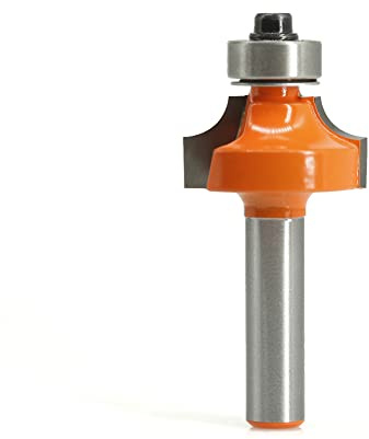 Sinoprotools Fresa redondeada de 8 mm, vástago redondo, fresa de radio estándar, radio de 6 mm, fresadora redondeada para fresadora de cantos/mesa de fresado (diámetro de 8 mm, R6)