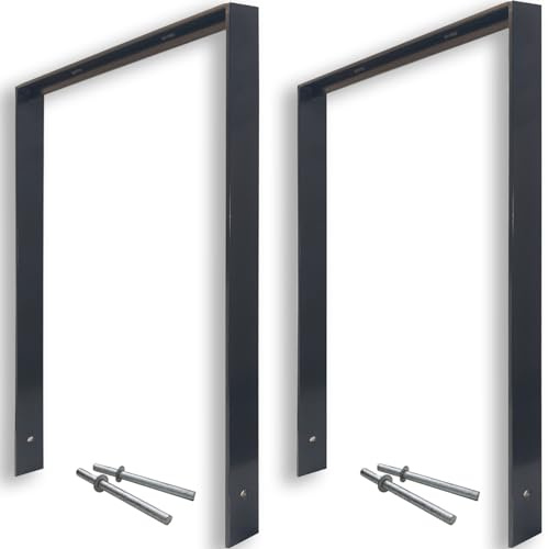 2x TRUTZHOLM Fahrradanlehnbügel 116,5 x 77 cm zum einbetonieren Flachstahl Fahrradständer T-Profil