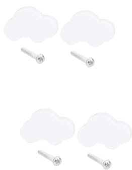 BESTonZON 4pcs Star Shaped Boys and Girls Cabinet Door Handle Rubber Bumping Handle for Wardrobe