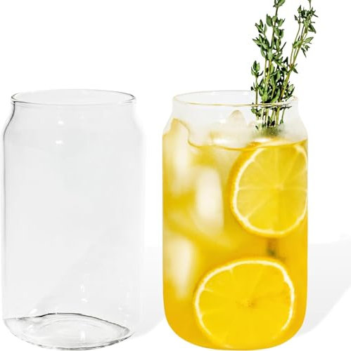 Lunpog Lot de 2 verres à cocktail, verres à jus de 400 ml, verres à bière, verres à long drink, verres à eau, verres à café glacé, verres à long drink, verres à cocktail, verres à long drink, verres à