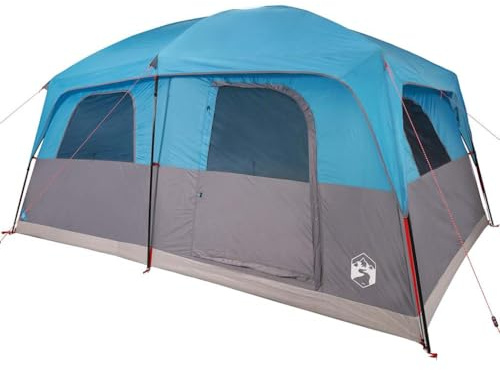 vidaXL Tienda de campaña Familiar para 8 Personas Impermeable Azul, Tienda de campaña, Tienda de jardín, Refugio de Exterior, Tienda de Camping