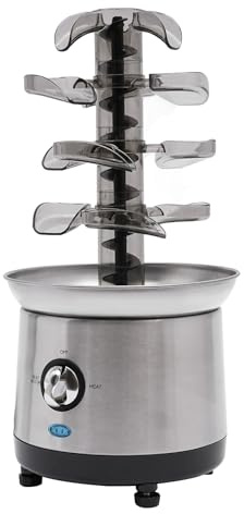 Fuente de chocolate eléctrica de 4 niveles, 190 W, 1,2 L, resistente al calor, fondue de chocolate, fondue de chocolate, función de mantenimiento del calor, función de flujo para fiestas, bodas,