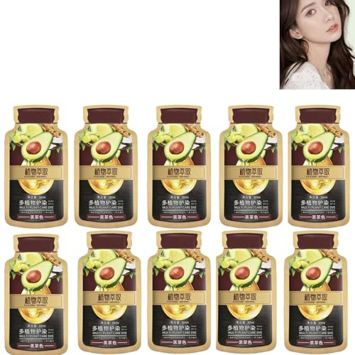 Bubble Plant Hair Dye,Avocado Plant Extract Hair Color Cream,Natural Botanical Bubble Hair Dye Hair Dye Shampoo,Plant Extract Non-Damage Fruit Hair Dye for Home Salon Use