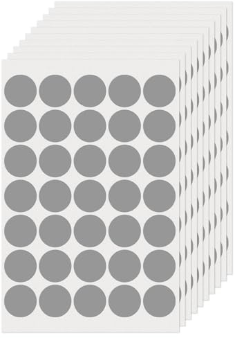 FINDAT 25 mm Klebepunkte Runde Punktaufkleber Etiketten Grau, 350 Stück