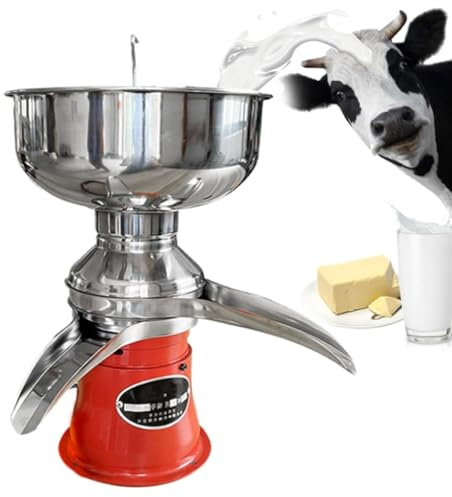 Separatore elettrico di panna per latte fresco 50L/H Separatore di panna e burro Centrifugo Capre Mucche Trasformano il latte intero crudo in latte scremato, Macchina centrifuga professionale